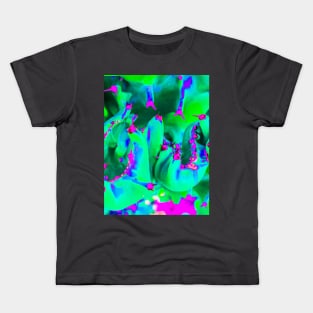 Green cactus in pastel abstract Kids T-Shirt